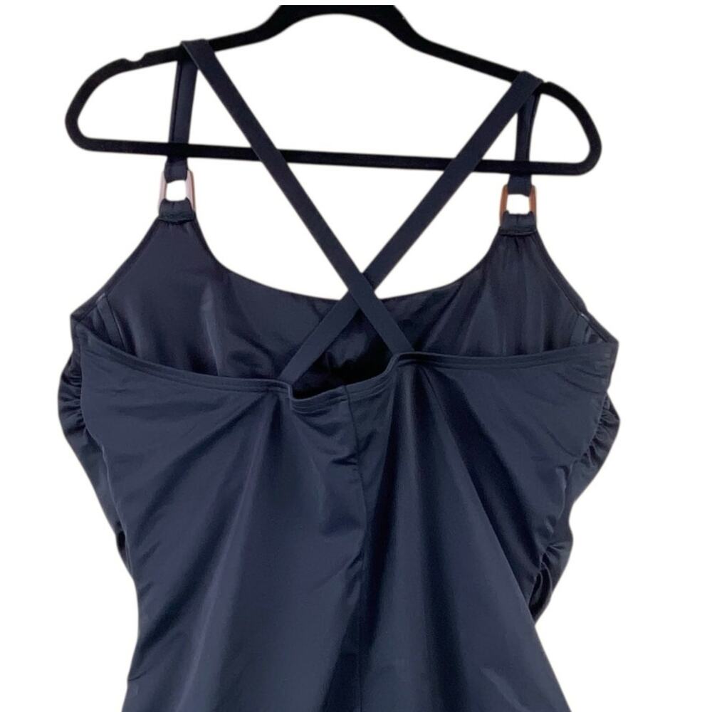 Lands End Womens Black One Piece Swimsuit Size 24 Beach Summer - Picture 3 of 6